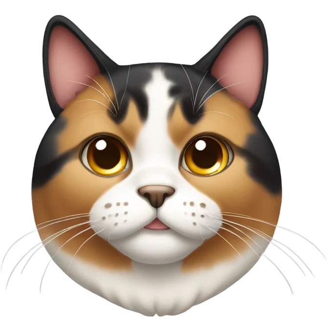 Huge fat calico cat emoji