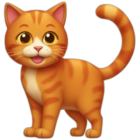 Red cat emoji