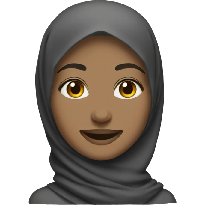 Woman hijab smiling in car emoji
