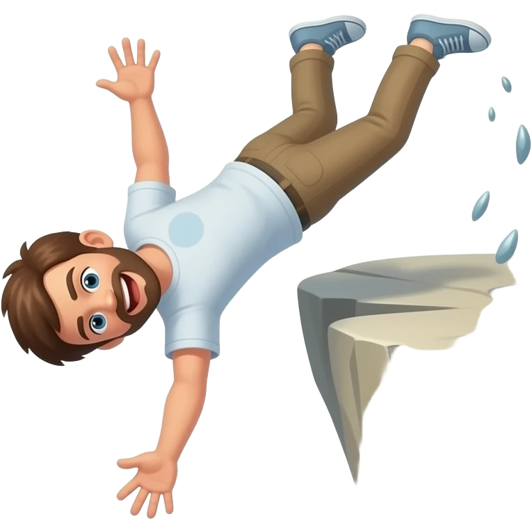 Falling from high place emoji