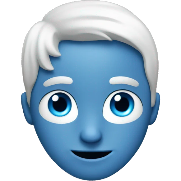 A heart man with blue eyes emoji