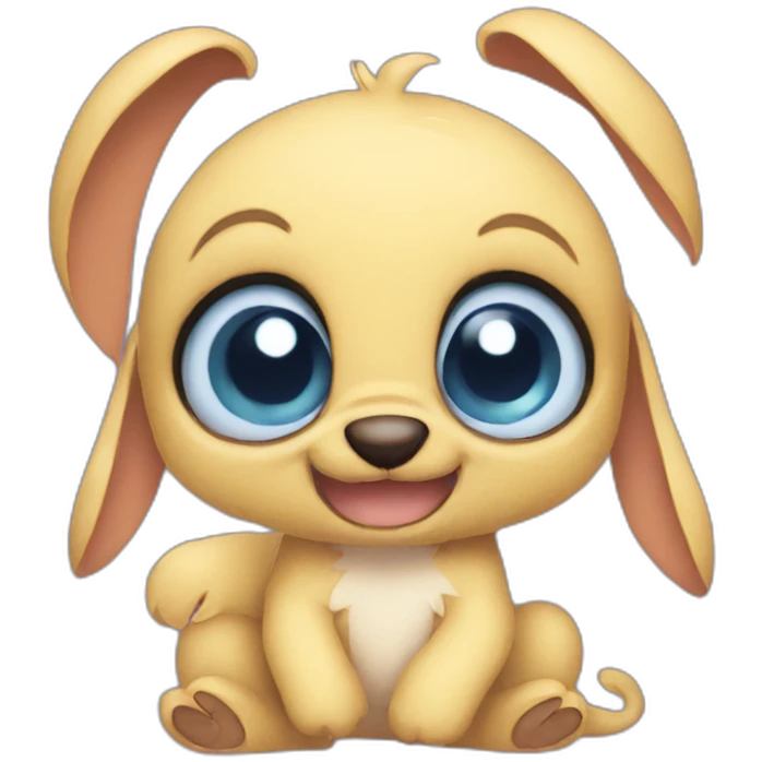 Stitch yeux cœur emoji