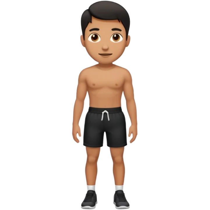 Man wearing black short emoji