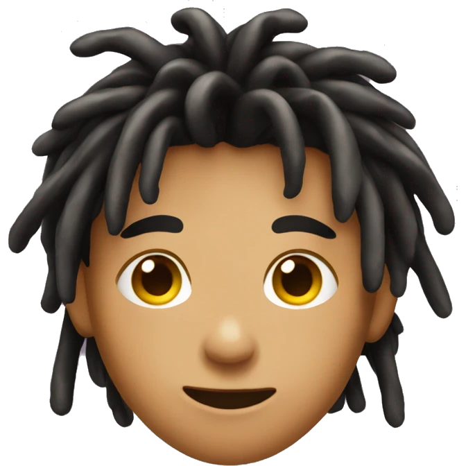 drooling boy with dreads emoji