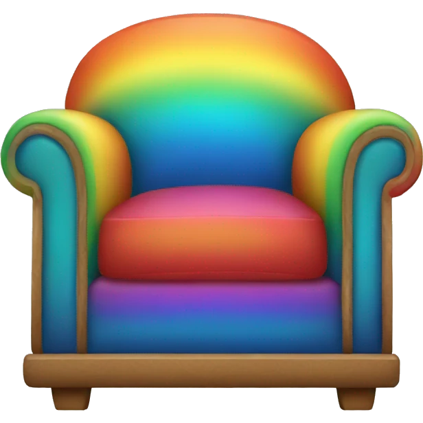 rainbow couch chair  emoji