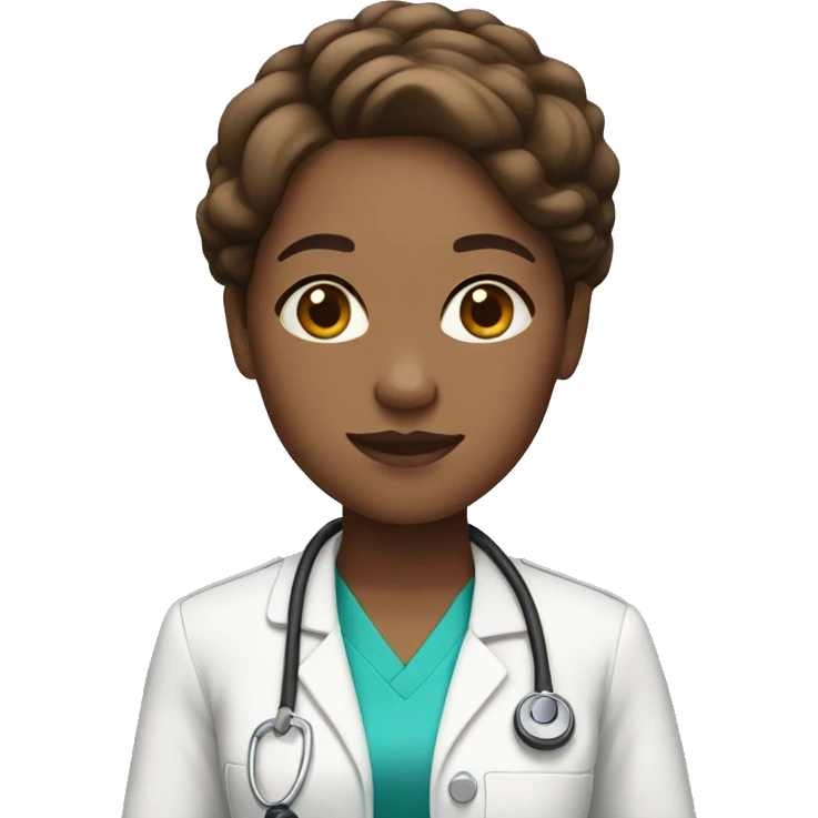 Nurse with light Skin and Brown hair emoji