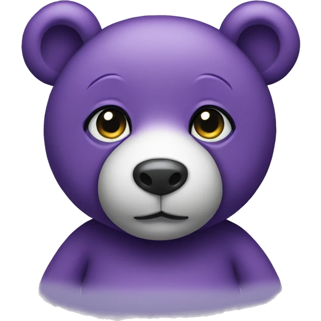 Purple teddy bear emoji