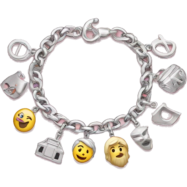 a silver charm bracelet emoji