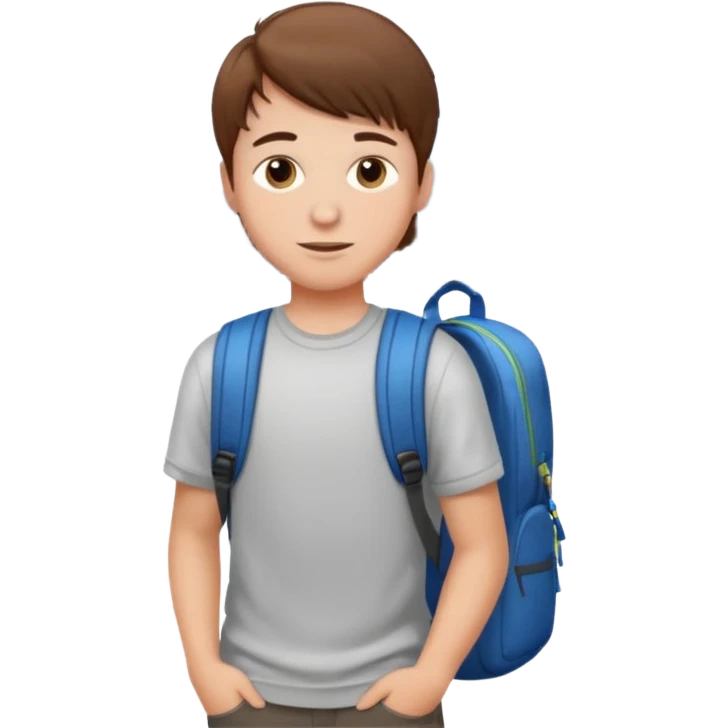City Backpack Student boy emoji