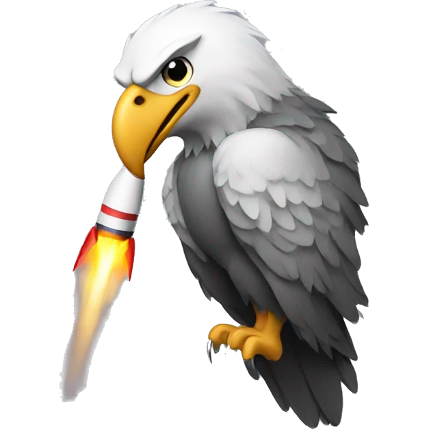 Eagle mixed with a rocket emoji