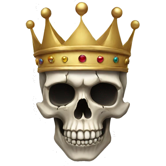 Skull with crown emoji