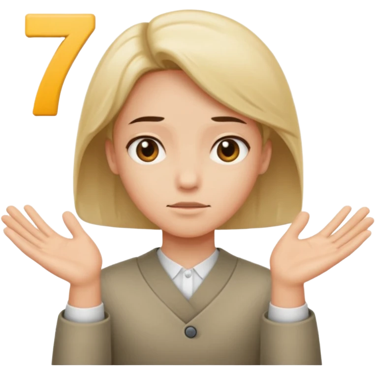 Putting the 🤷 with the sex on the left and seven on the right emoji