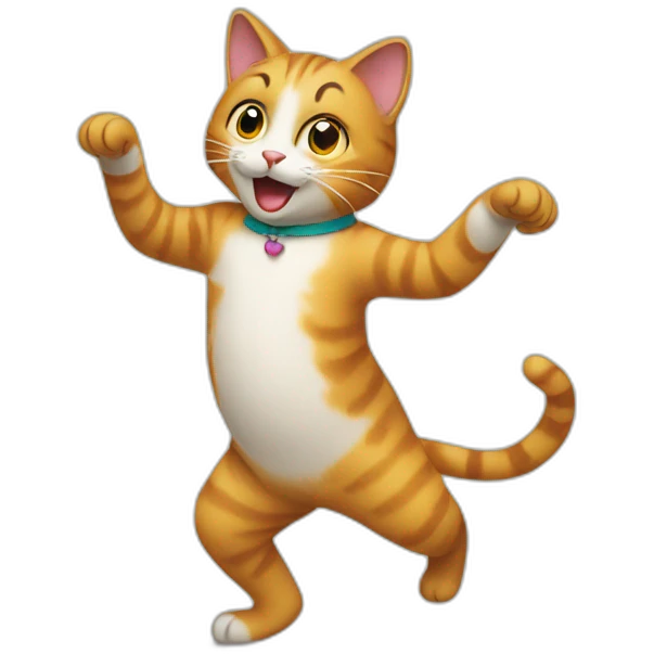 Cat dancing emoji