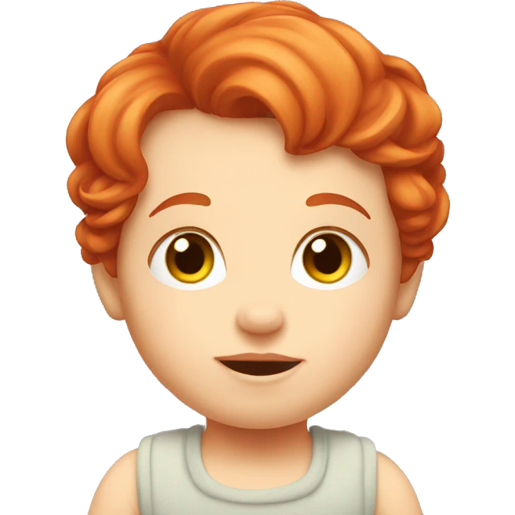 Red headed baby emoji
