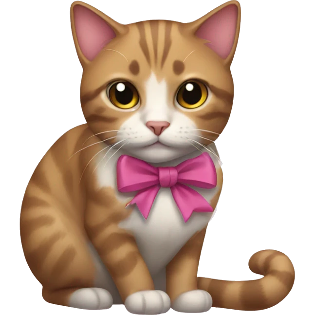 Cat with bow  emoji