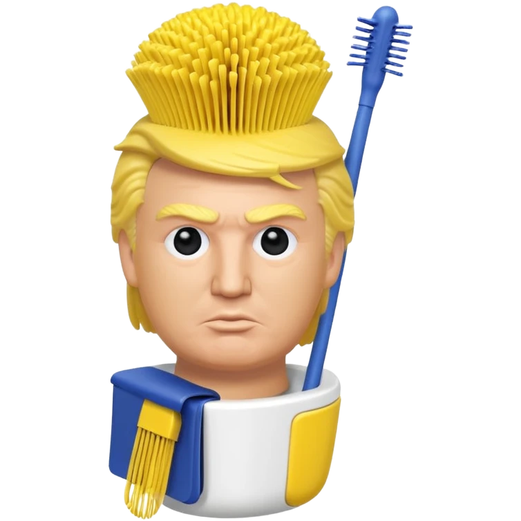 a donald trump toilet brush emoji