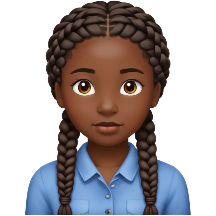 black girl with braids emoji