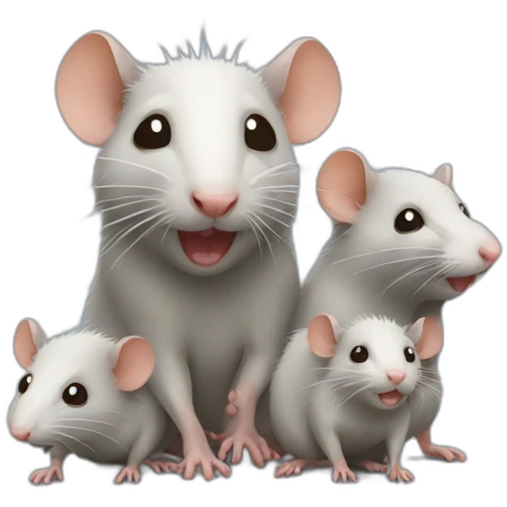 Family of rats emoji