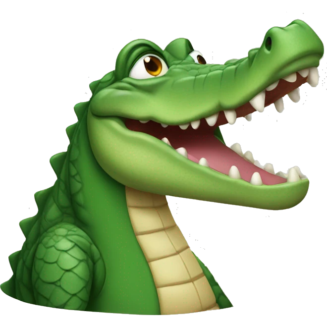 Crocodile wearing the letter A emoji