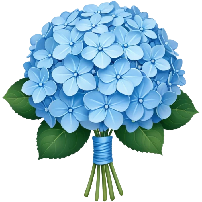 Light blue hydrangea bouquet  emoji