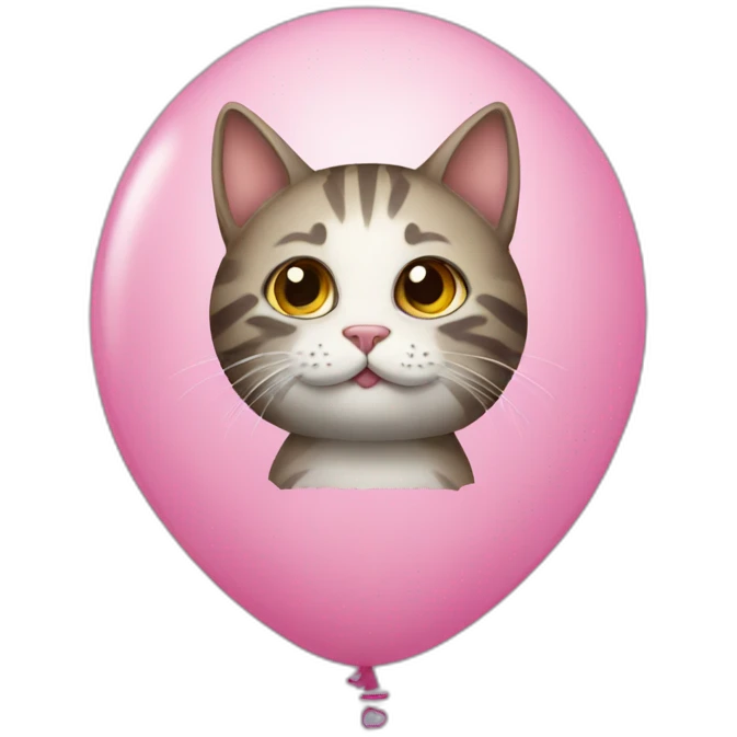 Cat in balloon emoji