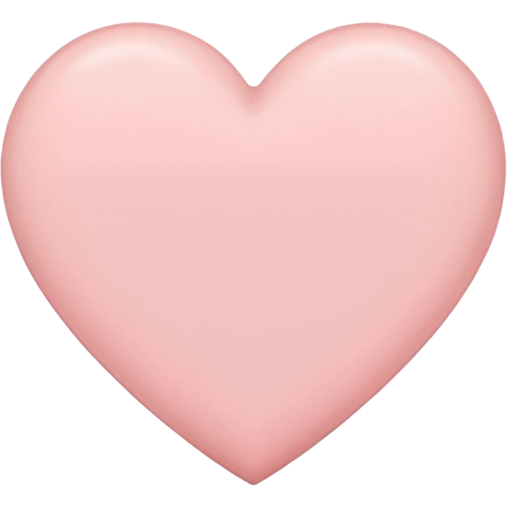 heart with a soft pink blush emoji