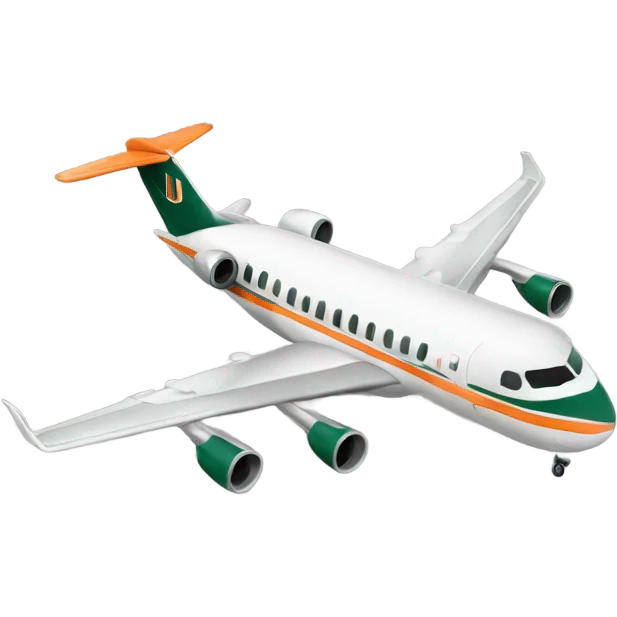 Miami hurricanes airplane emoji