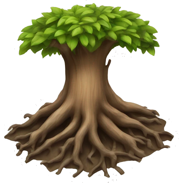 a tree root emoji