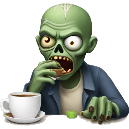 zombie drinking coffee emoji