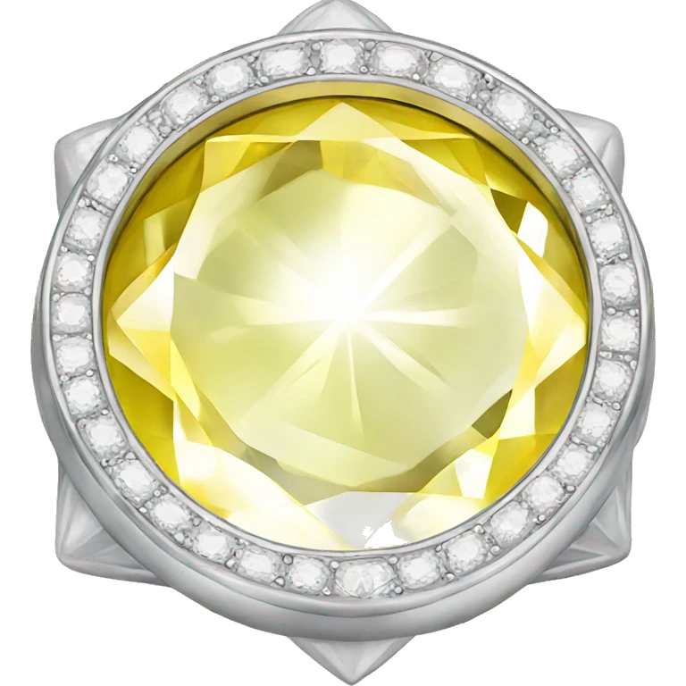 White ring with yellow diamond emoji