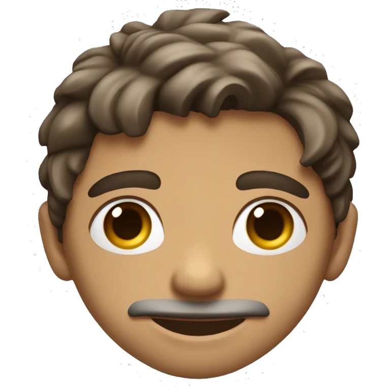 perfectly sculpted young man with 5 o'clock shadow and a chiseled jaw. emoji