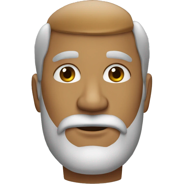 Homem careca com barbas grandes e brancas  emoji