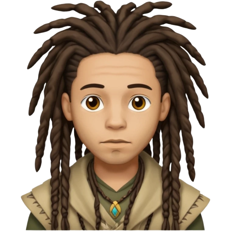 Lightskin Animoji male with dreads  emoji