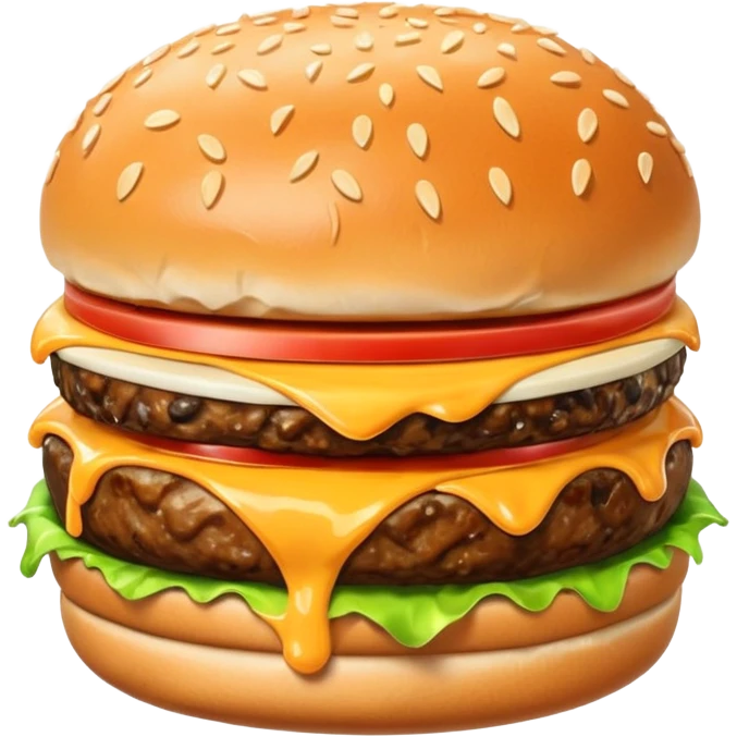 Happy burger emoji
