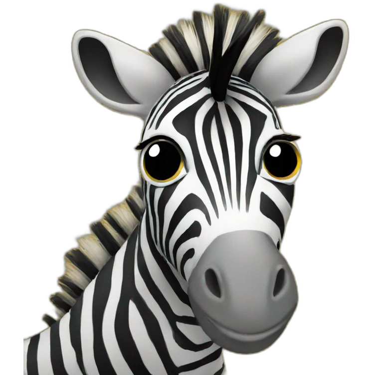 Punky small zebra bird emoji