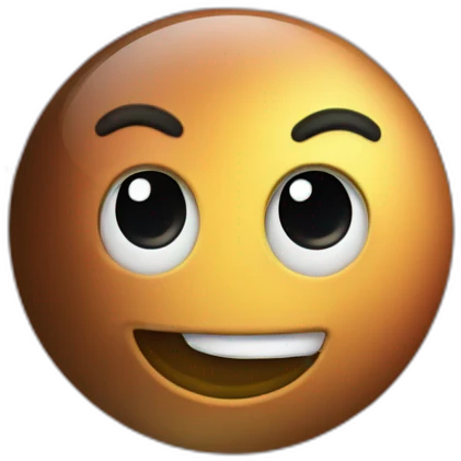 planet Mercury with a cartoon saluting face emoji