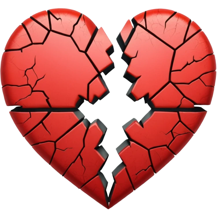 Чёрное разбитое сердце emoji