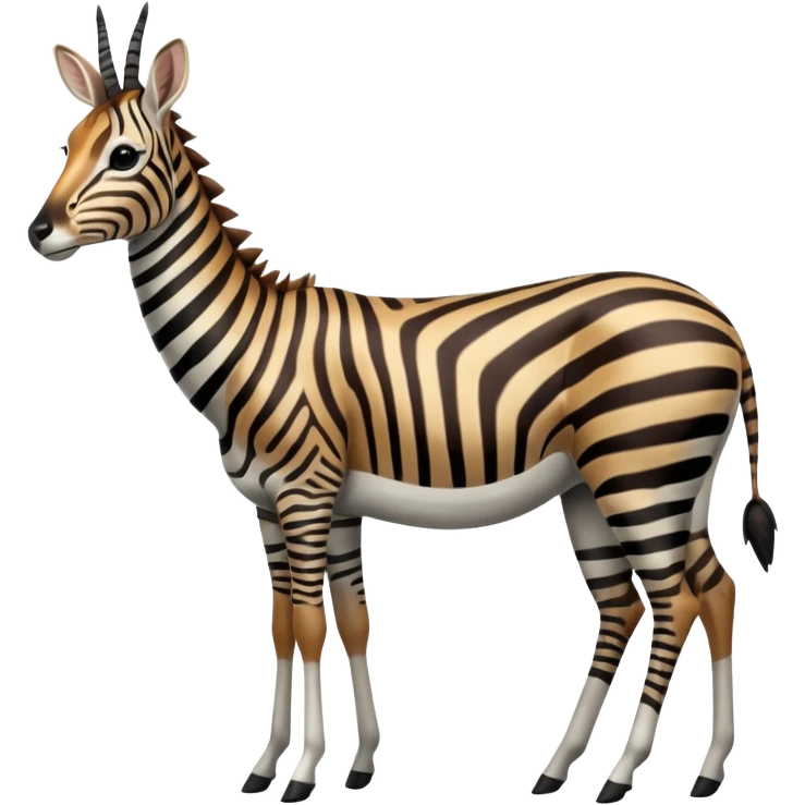 Zebra-Antelope-Impala-Gazelle-hybrid, full body emoji