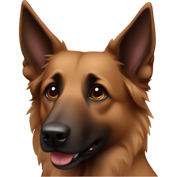 A female brown Belgian Shepherd Dog emoji