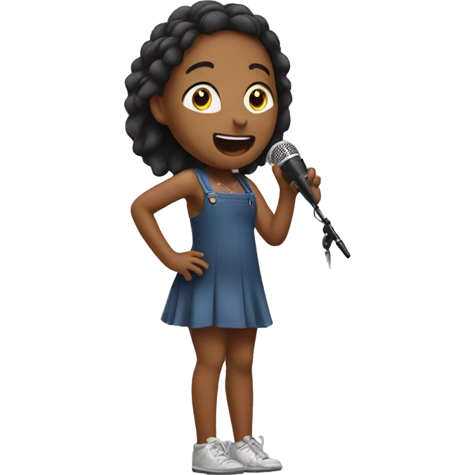 girl singing on stage emoji