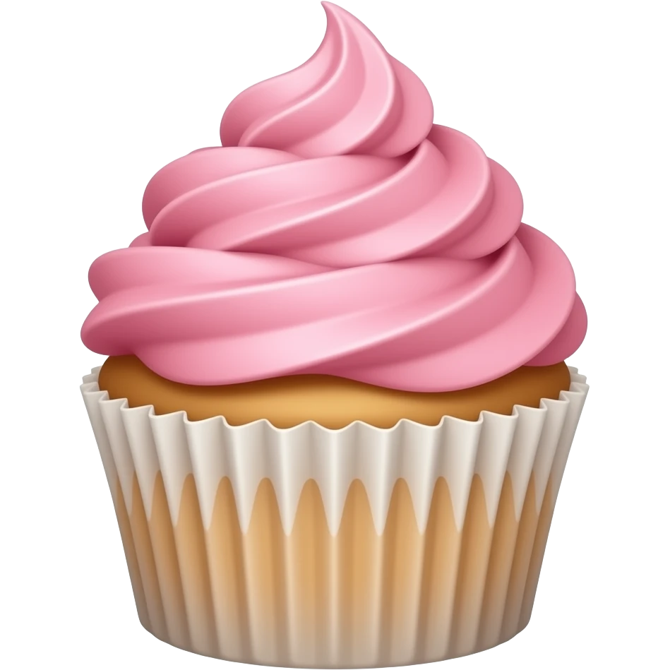 Cupcake with pink icing emoji