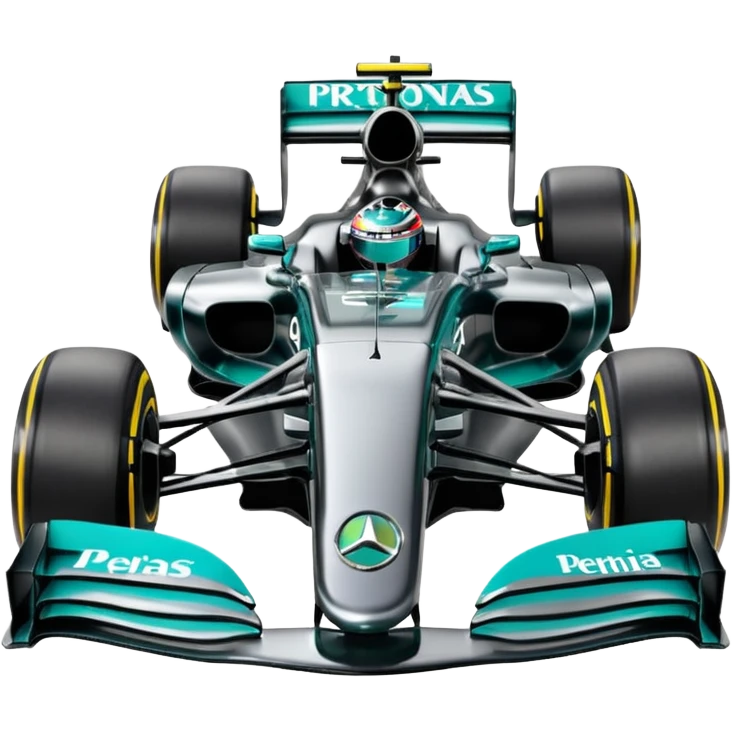 black formula 1 Mercedes AMG petronas emoji