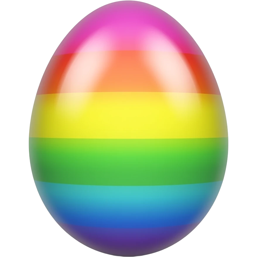 Rainbow egg! emoji
