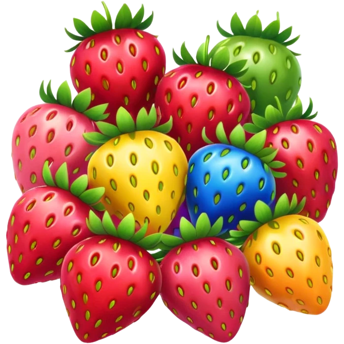 rainbow strawberries emoji