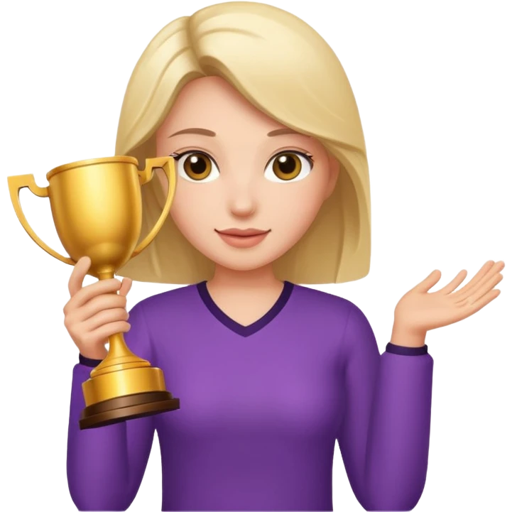 Women holding trophy emoji