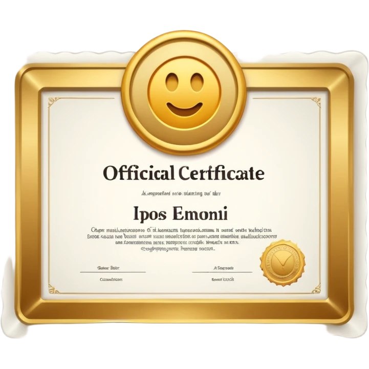 certificate emoji