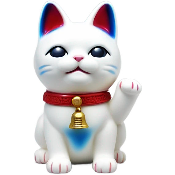 White lucky cat figurine emoji