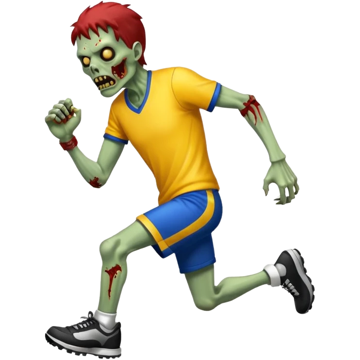sportmen zombie full body and sport item emoji