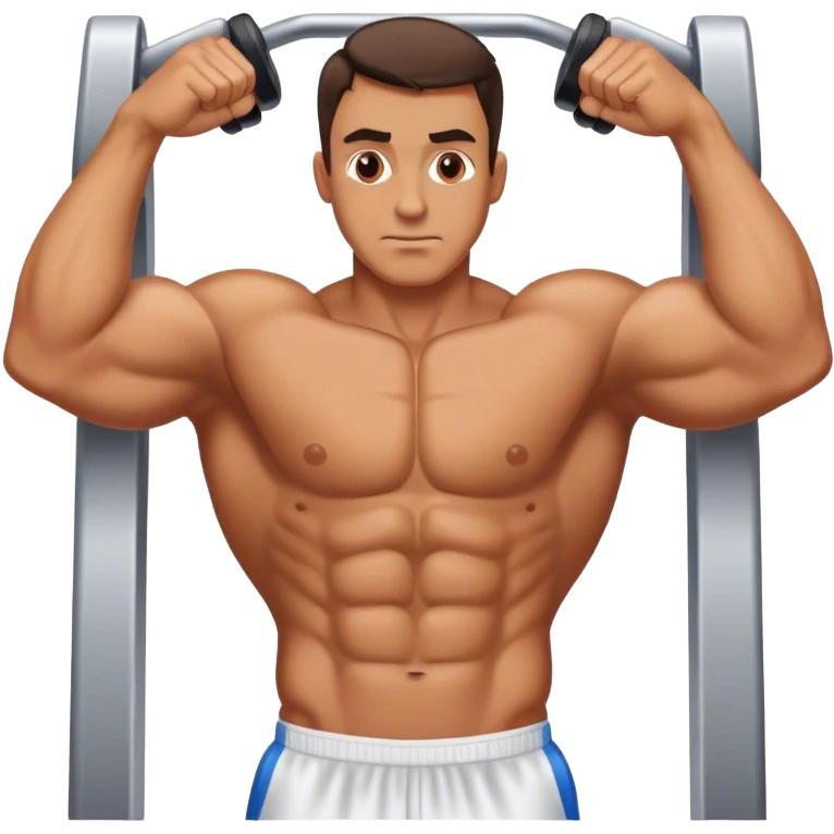 guy squeezing pecs gym emoji