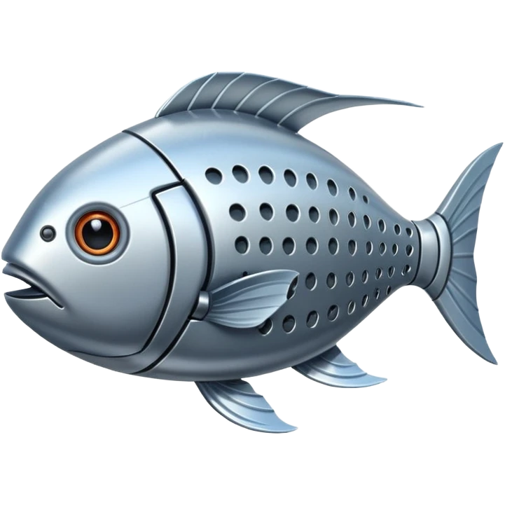 robot fish with iron skin emoji